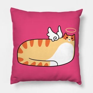 Chubby Angel Tabby Cat Pillow