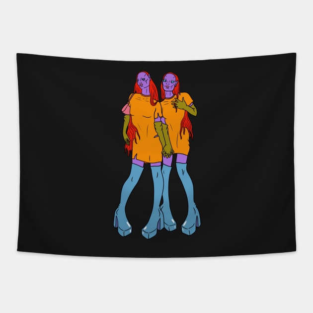 Twins Tapestry by motelgemini