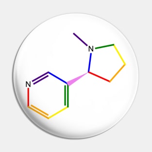 Nicotine Rainbow Molecule Chemistry Pin