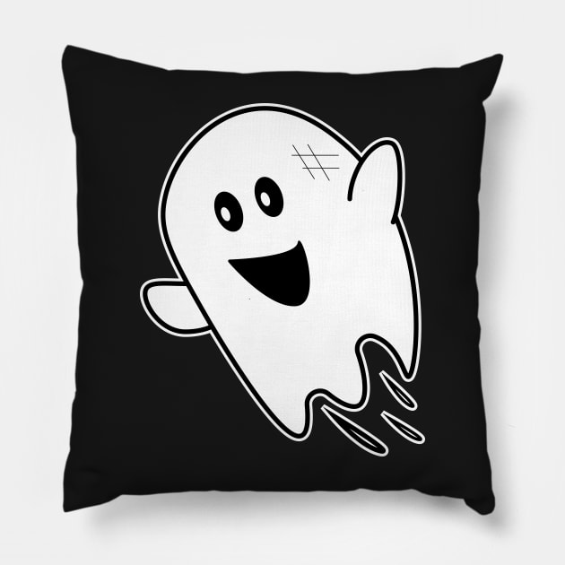 Funny ghost Pillow by IDesign23