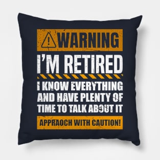 Retirement Design For Men Women Retiree Retired Retirement Pillow