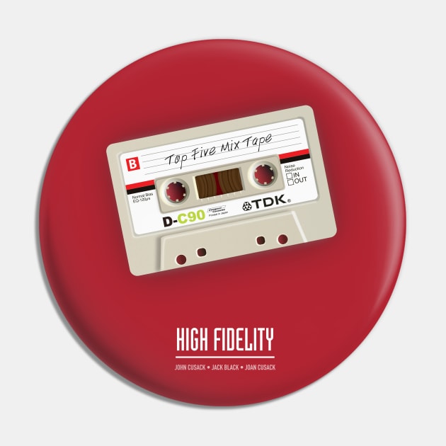 High Fidelity - Alternative Movie Poster Pin by MoviePosterBoy