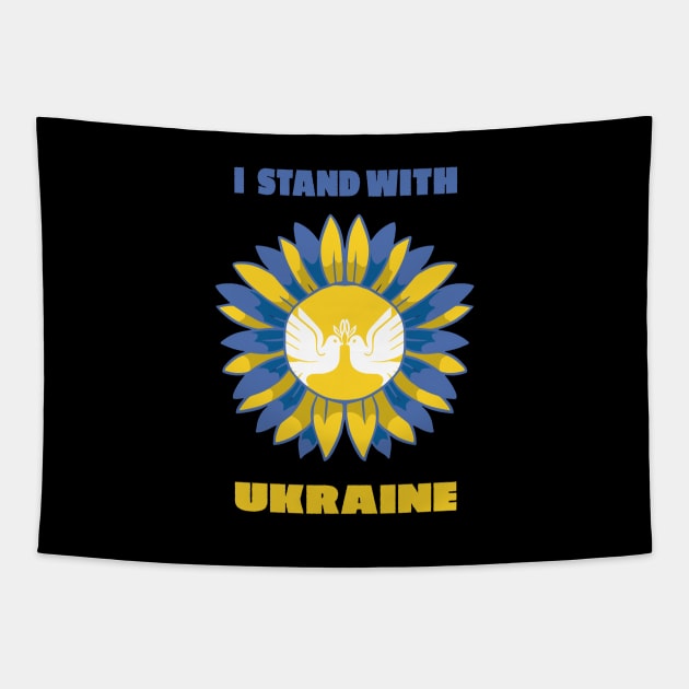 Ukraine Peace Flower Tapestry by BC- One- Shop