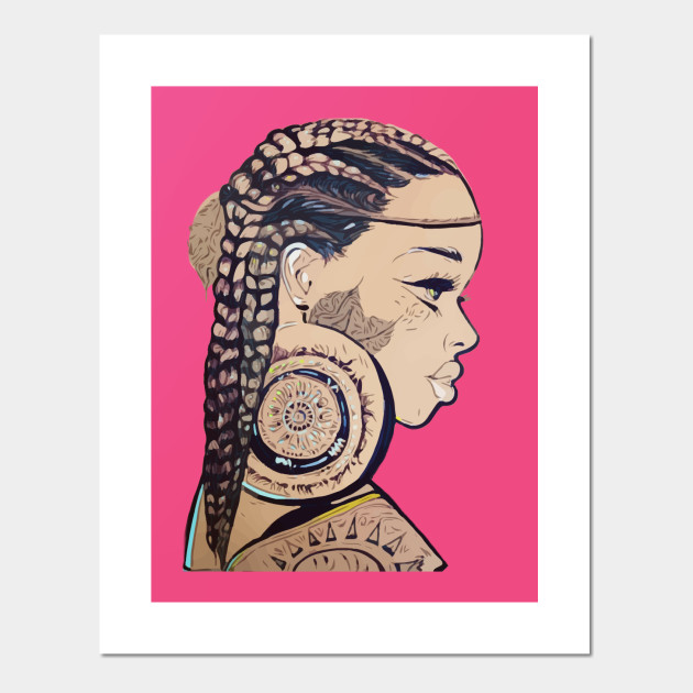 Indian Braids Black Women Natural Hair Art Braids Posters And