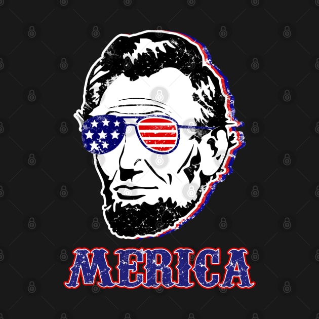 Lincoln Merica 4th of July Abe Lincoln American flag Gifts by Scar