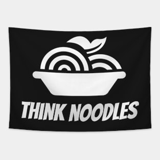 Think noodles black Tapestry