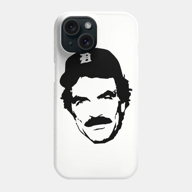 Tom Selleck // Gift For Christmas Black Phone Case by Ilustra Zee Art