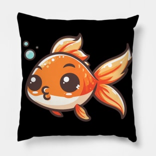 Cute Vectoral Goldfish Face Pillow