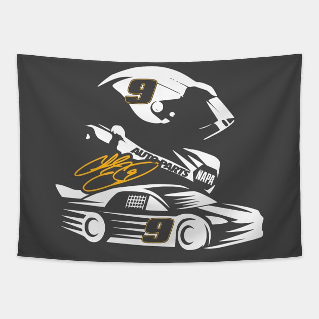 #9 Fan Sign. Helmet Car Tapestry by Lifeline/BoneheadZ Apparel