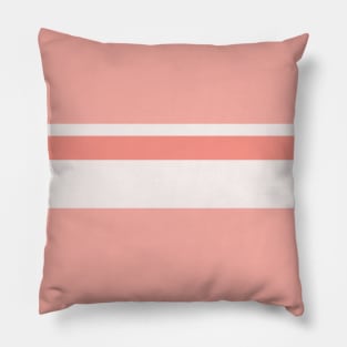 A superior patchwork of Isabelline, Pale Pink, Pale Salmon and Vivid Tangerine stripes. Pillow