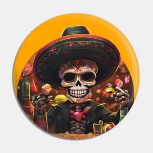 Cinco De Mayo - Mexican Skull Pin