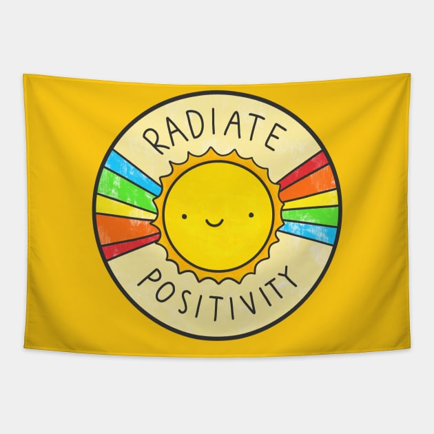 Radiate Positivity Tapestry by Brittany Hefren