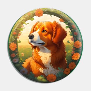 Nova Scotia Duck Tolling Retriever In Spring Pin