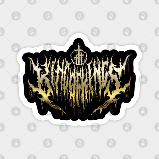 King of Kings death metal design (gold) Magnet by Tmontijo