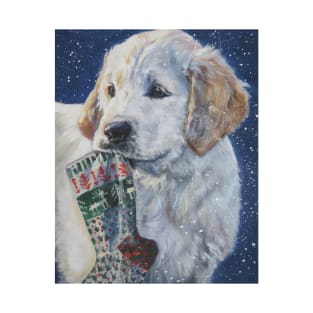 Golden Retriever Christmas Fine Art Painting T-Shirt