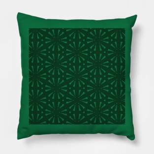 Polynesian Kelly Green Circle Leaf Tropical Pattern Pillow