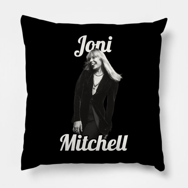 Joni Mitchell / 1943 Pillow by glengskoset