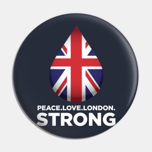 Peace. Love. London. Strong Pin