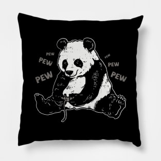 Console Gaming Panda Pew Pew Pillow