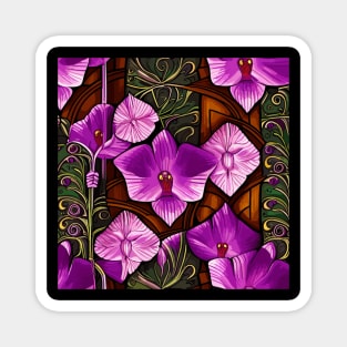 Orchid mural Art Magnet