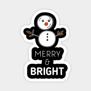 Merry & Bright Snowman Magnet