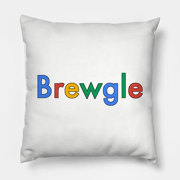 Brew Search Engine (Black Outline) Pillow by PerzellBrewing