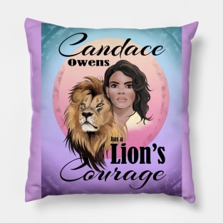 Candace Owens Lion Heart purple teal Pillow