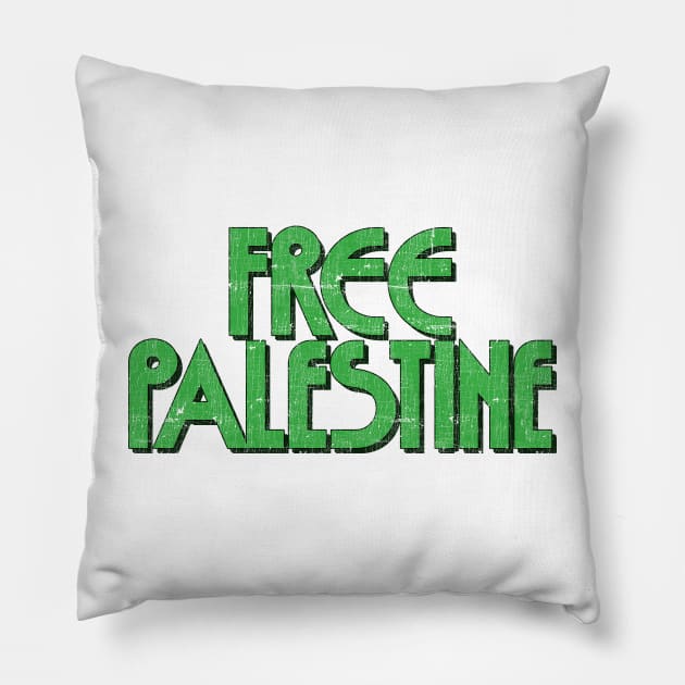 Free Palestine / Retro Style Design Pillow by DankFutura