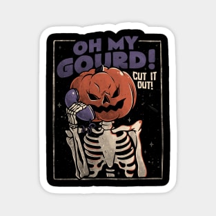 Oh My Gourd - Evil Halloween Pumpkin Skull Gift Magnet