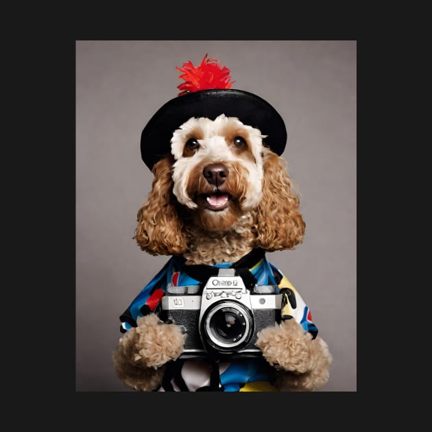 Bad AI photographer dog | Cockapoo T-Shirt by Rainbow Kin Wear