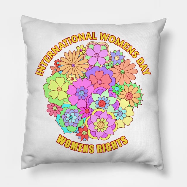 international womens day, womens rights 2023 Pillow by cinematic