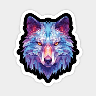 Holographic Wolf - modern gift design Magnet