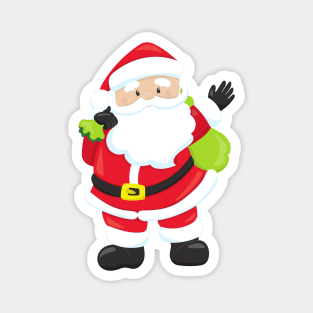 Santa Claus, Gifts, Presents, Christmas, Xmas Magnet