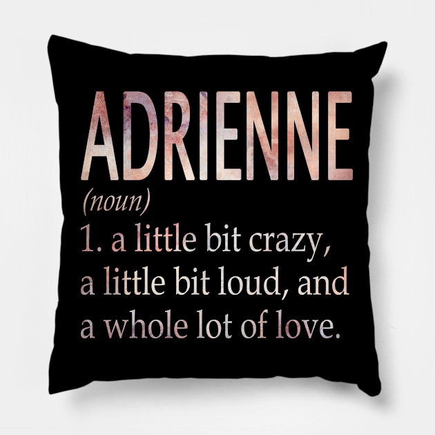 Adrienne Girl Name Definition Pillow by ThanhNga