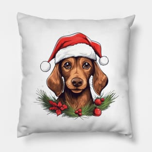 Dachshund  Christmas Pillow