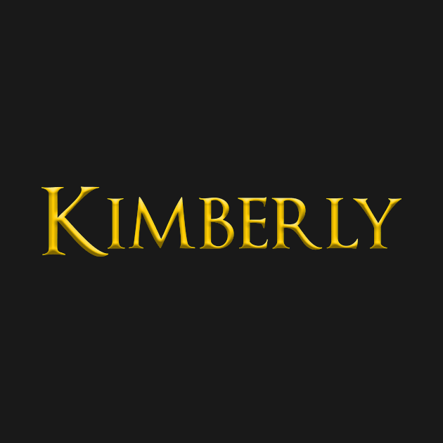 Kimberly Woman Name Gold On Dark by funfun