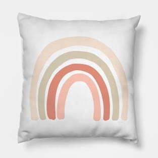 Boho Rainbow Graphic Minimalist Graphic Design Pillow