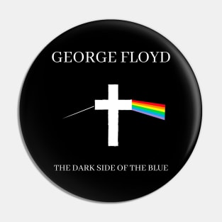 George Floyd Tribute in Style of a Classic Rock Album Cover, Cross Rainbow Pin