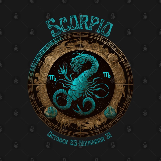 Retro Scorpio Zodiac Sign by Curio Pop Relics