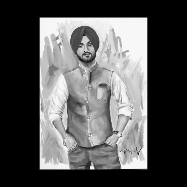 Diljit Dosanjh poster by sukhpalgrewal