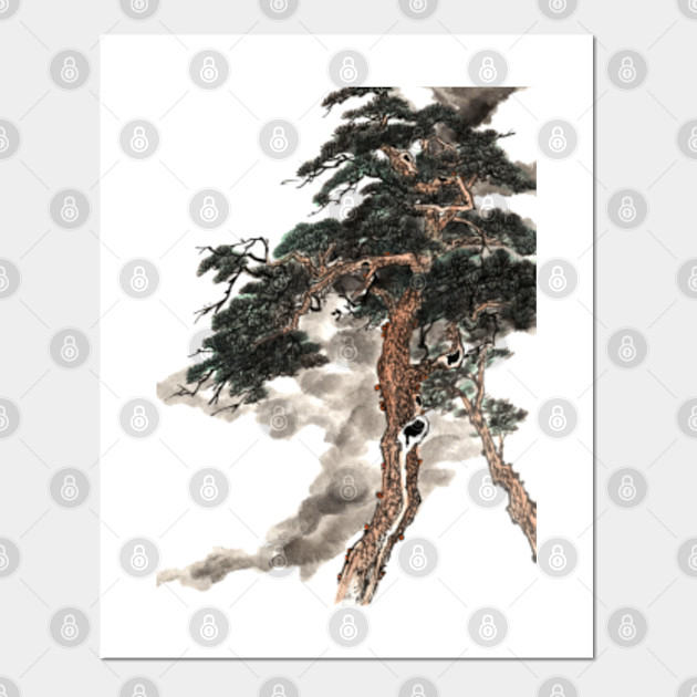 Pine Chinese Painting Pine Posters And Art Prints Teepublic Au