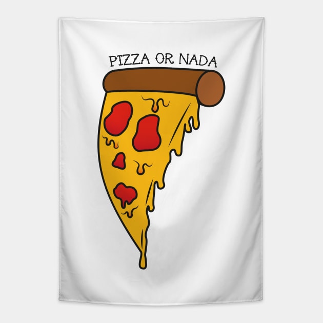 Cheezy pizza skull - Pizza or nada Tapestry by LauralineM