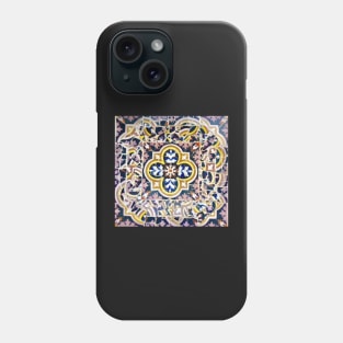 Mosaic Light Pink and Dark Blue Phone Case