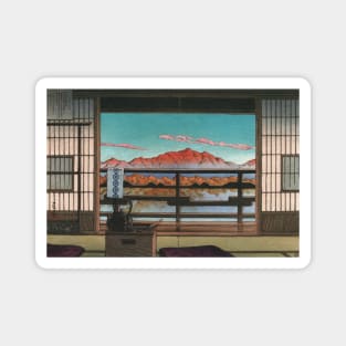 Morning at the Arayu Hot Spring Resort by Kawase Hasui Magnet