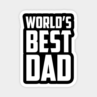 World's Best Dad White Bold Magnet