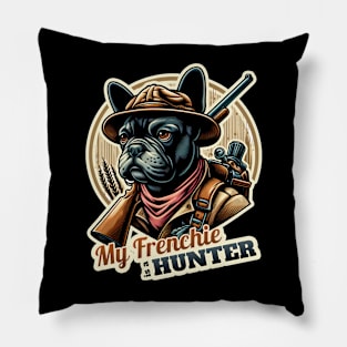 Hunter french bulldog Pillow