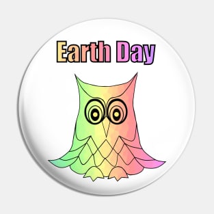 EARTH Day Celebration Cute Owl Pin