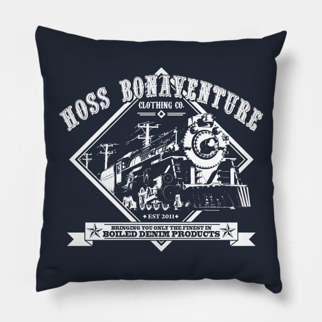 Hoss Bonaventure's Boiled Denim Products Pillow by MarkWelser