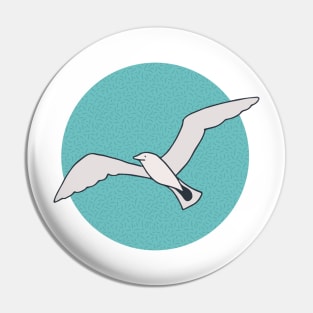 Seagulls in front of turquoise blue sky Pin