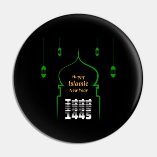 Elegant Happy Islamic New Hijri Year 1445 Pin